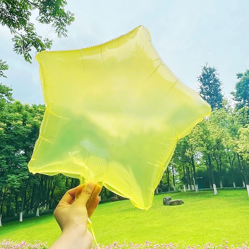 18 Inch Transparent Crystal Jelly Color Heart-Shaped Five-Pointed Star Balloon Holiday Party Layout