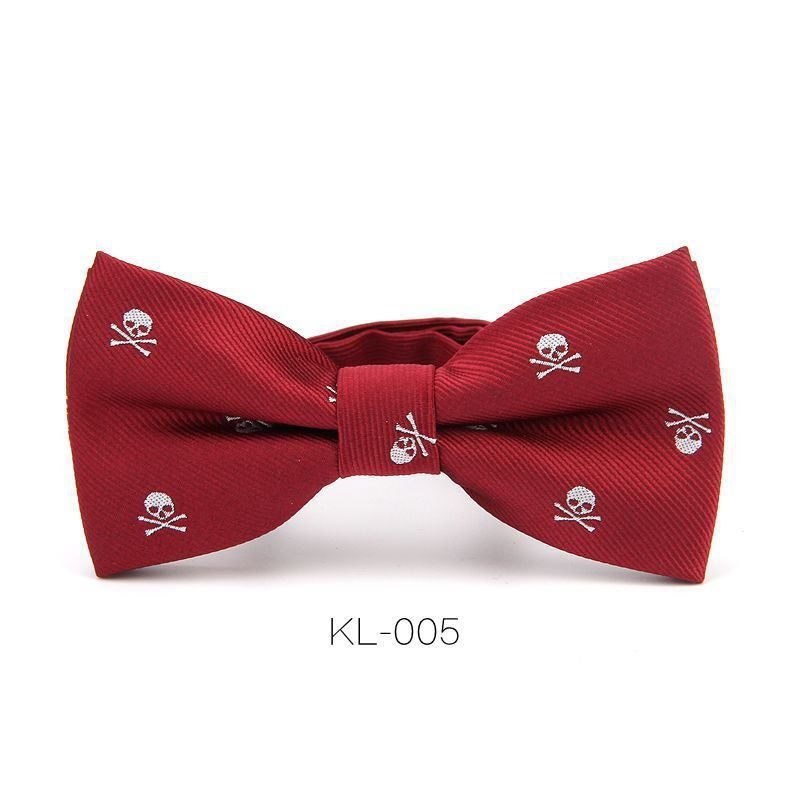 Men Unique Halloween Skull Pattern Bow Tie