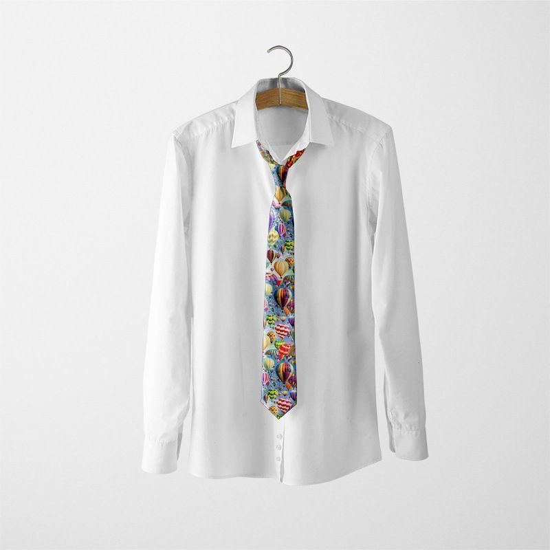 Women Fashion Cartoon Stripe Teeth Print Business Tie