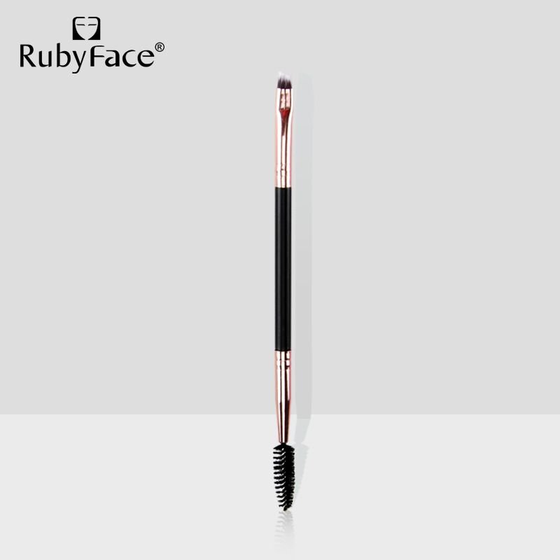 Single Piece Angled Double-headed Eyebrow Brush Spiral Eyelash Brush Makeup Tool