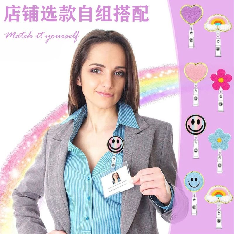 Smiley Flower Shell Embroidered Cloth Sticker Hot-Melt Adhesive Chenille Patch