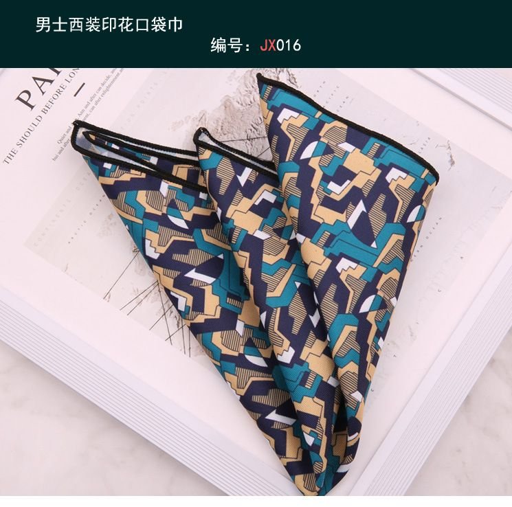 Men Fashion Digital Printing Suit Pocket Square