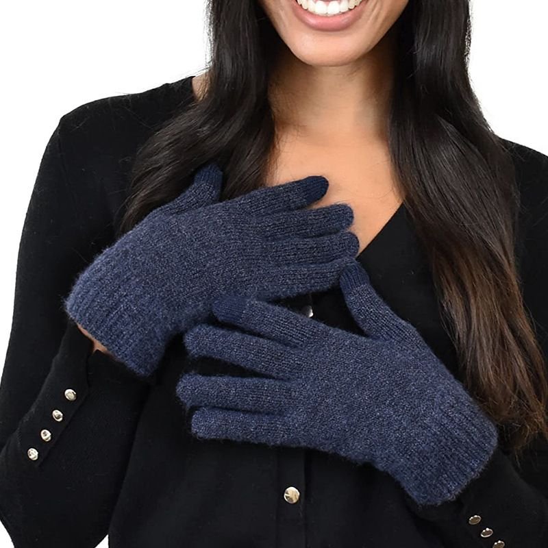 Autumn And Winter Women Fashion Non-Slip Warm Knitted Touch Screen Gloves