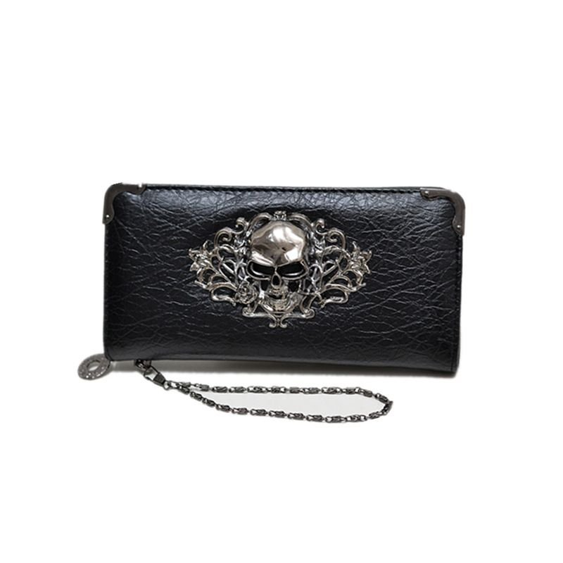 Women Fashion Creative Skull Long Purses