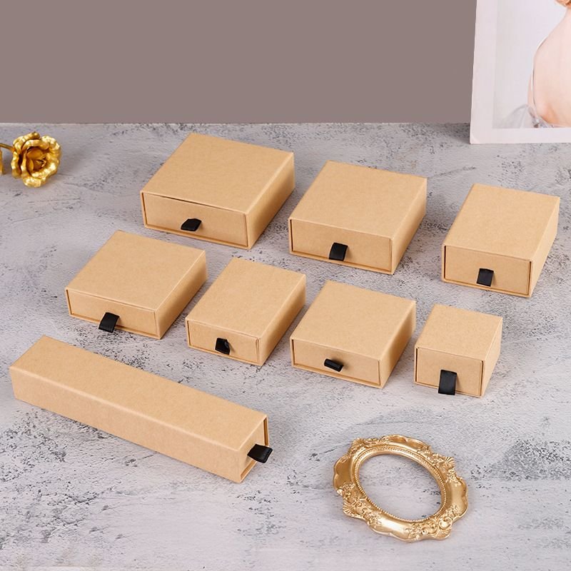 Simple Ring Earrings Necklace Bracelet Jewelry Packaging Gift Box