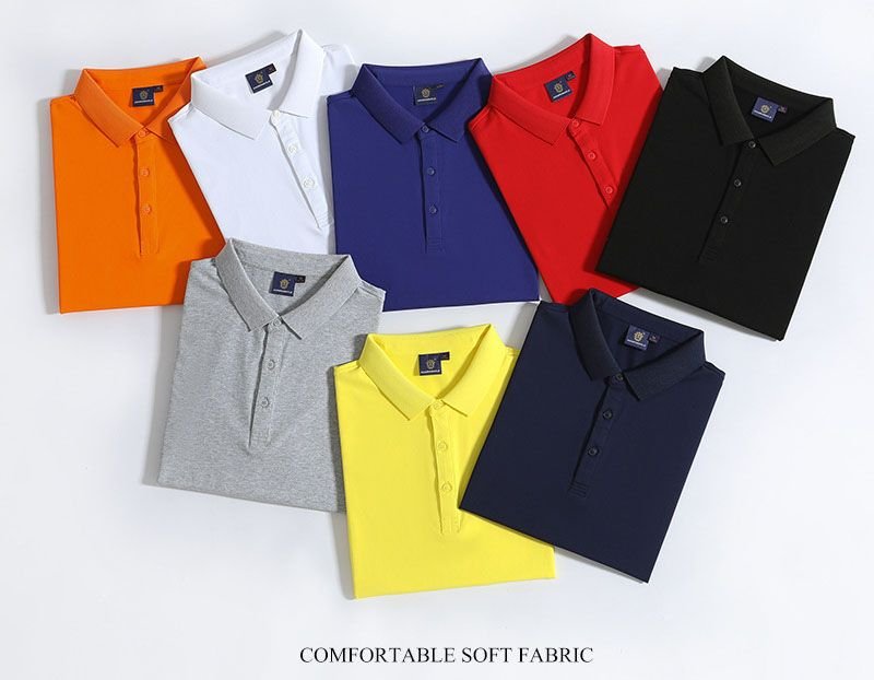 Men Women Unisex 210g Combed Cotton Solid Color Lapel Polo Shirt