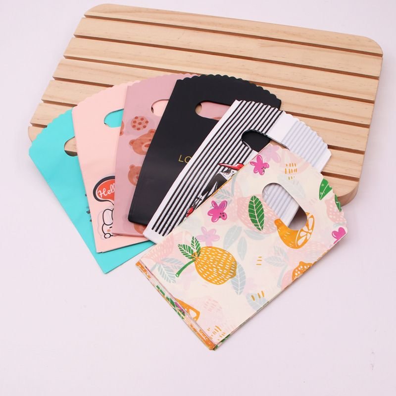 50pcs/pack Boutique Jewelry Mini Small Plastic Gift Packaging Bag