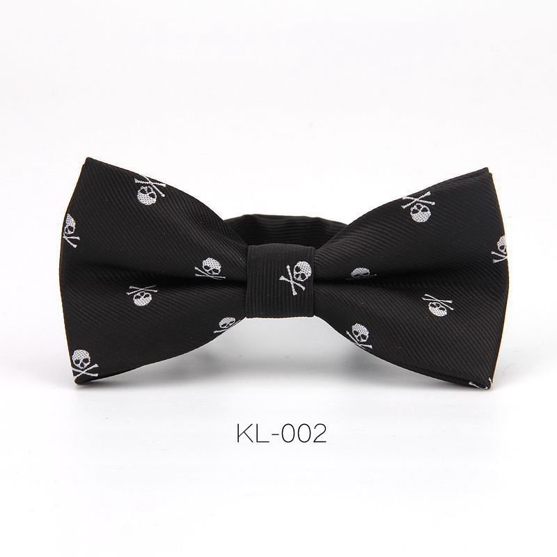 Men Unique Halloween Skull Pattern Bow Tie
