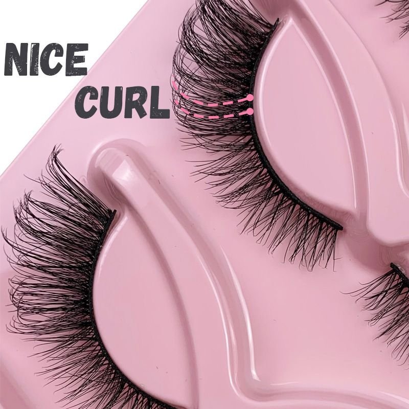 Women Simple Exaggerated Eye Tail Elongated 5 Pairs Of False Eyelashes