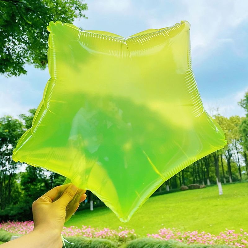 18 Inch Transparent Crystal Jelly Color Heart-Shaped Five-Pointed Star Balloon Holiday Party Layout