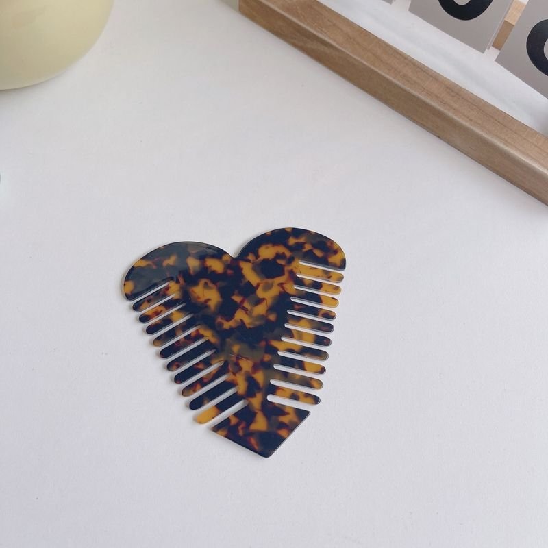 Women'S Fashion Cute Heart-Shaped Anti-Static Acetate Sheet Hairdressing Comb
