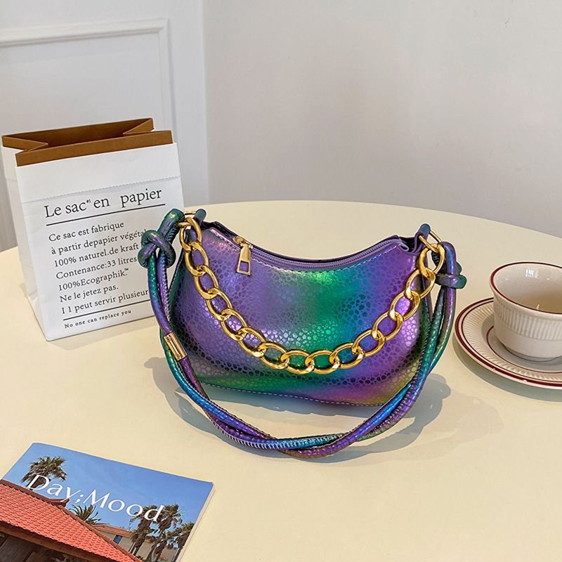 Fashion Multicolor Chain Shoulder Bag