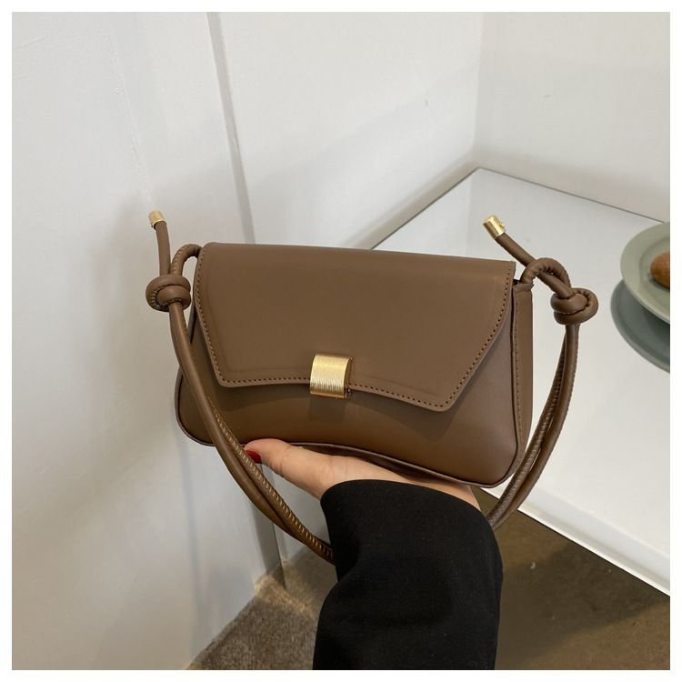 Fashionable Simple Solid Color Shoulder Underarm Bag