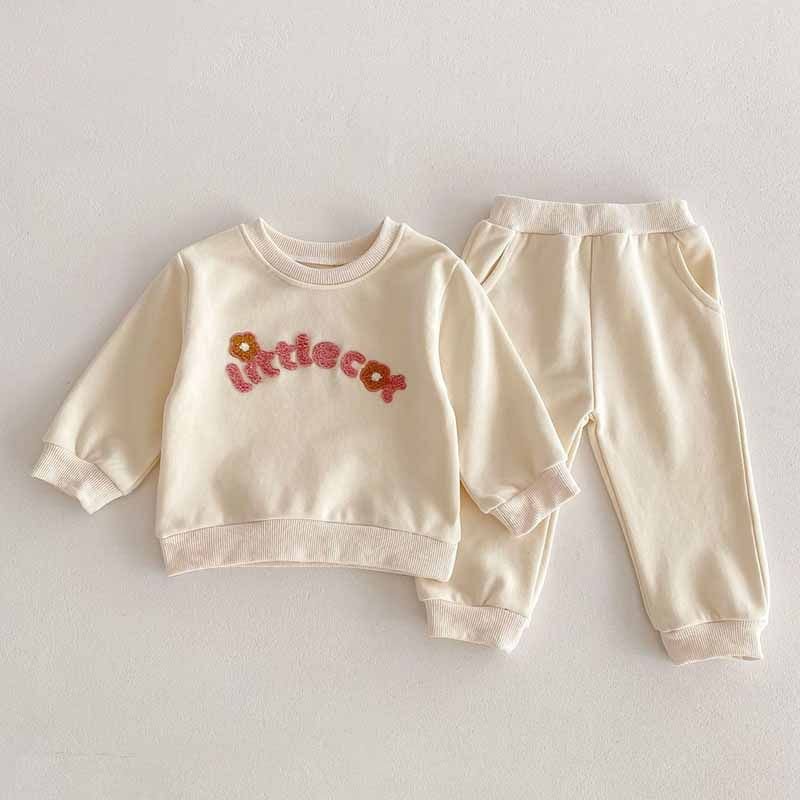 Kids Baby Boys Girls Casual Cute Alphabet Long Sleeve Sweatshirts Trousers Sets