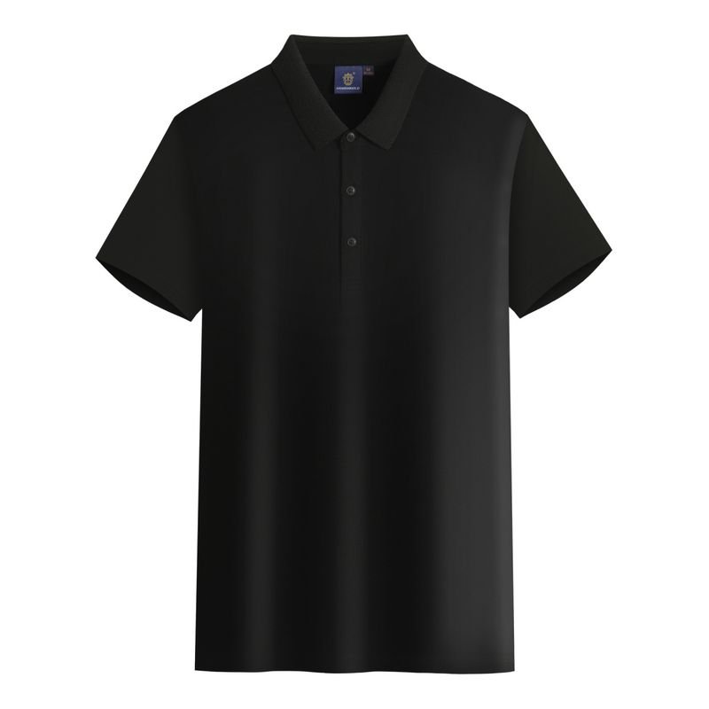 Men Women Unisex 210g Combed Cotton Solid Color Lapel Polo Shirt
