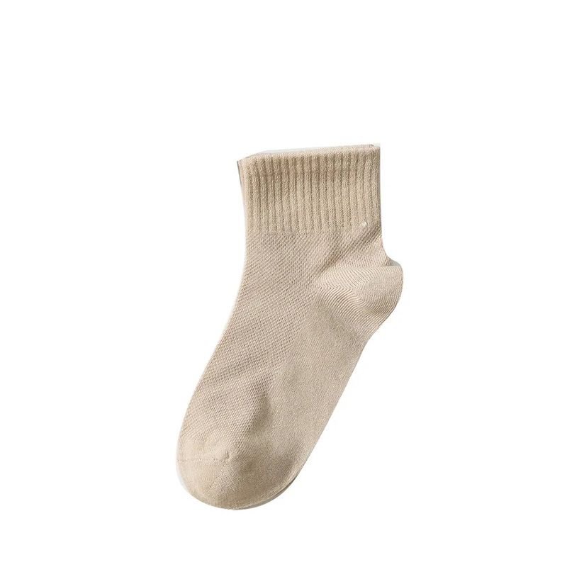 98 Cotton Boys Girls Summer Thin Seamless Breathable Sweat Absorbing Solid Color Custom Quarter Socks