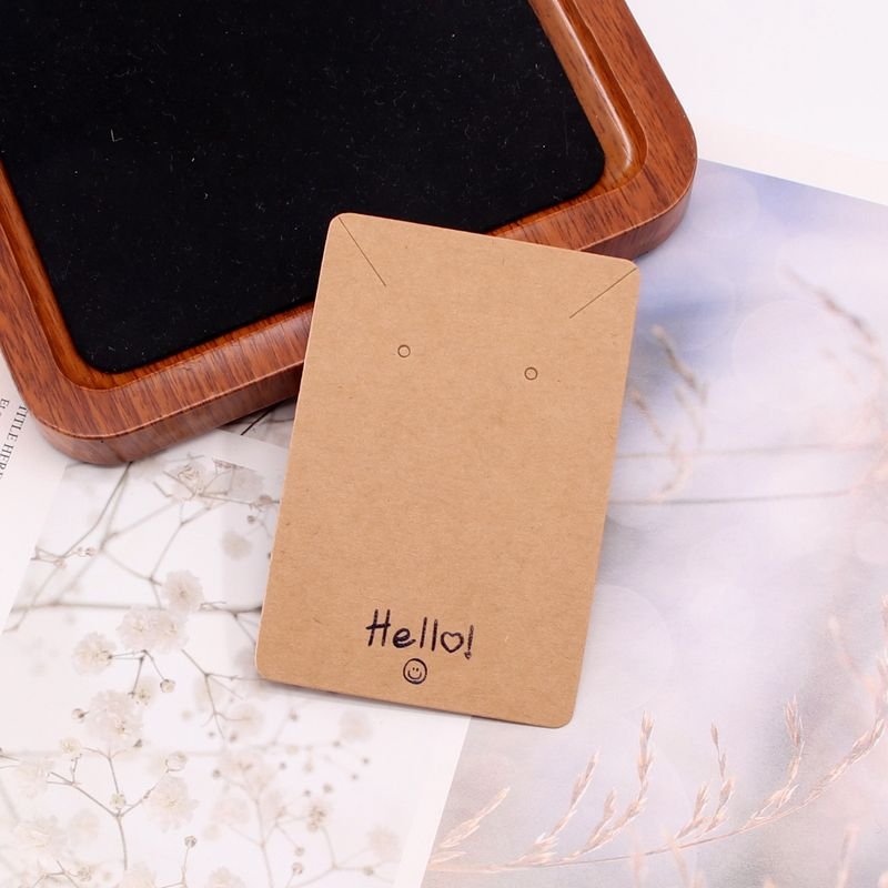 Black White Brown Earrings Necklace Jewelry Hanging Packaging Card