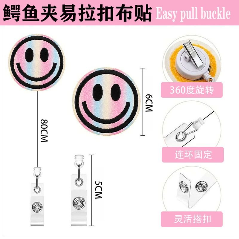 Smiley Flower Shell Embroidered Cloth Sticker Hot-Melt Adhesive Chenille Patch