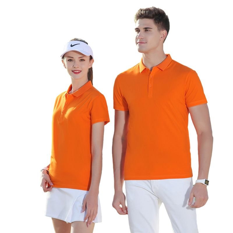 Men Women Unisex 210g Combed Cotton Solid Color Lapel Polo Shirt