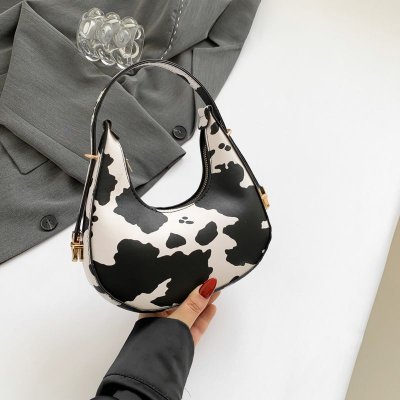 Women Fashion Zebra Printed Leopard Zipper Shoulder Bag