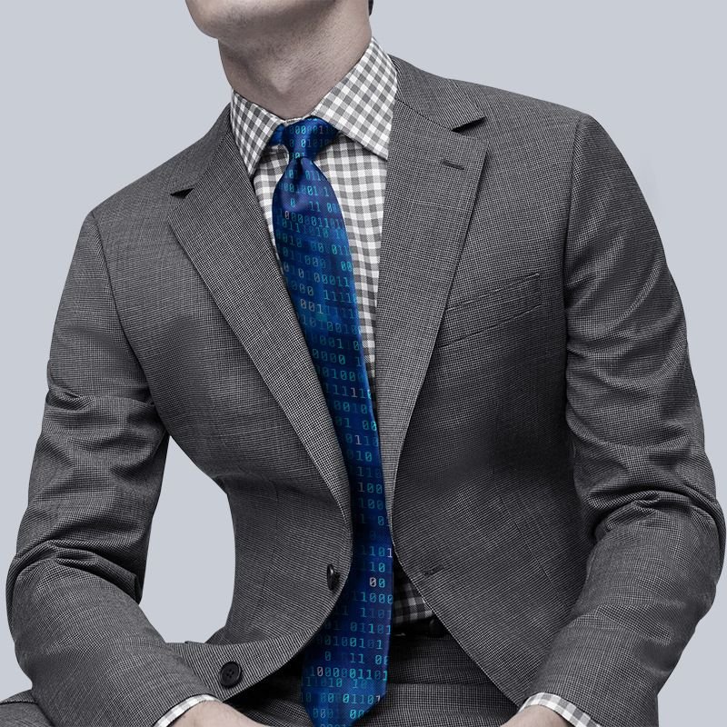 Men Fashion Cartoon Digital Printing Business Tie