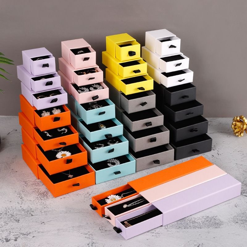Simple Ring Earrings Necklace Bracelet Jewelry Packaging Gift Box