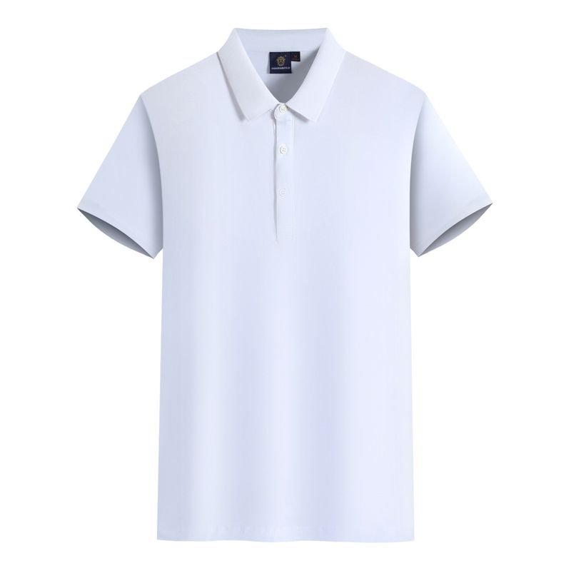 Men Women Unisex 210g Combed Cotton Solid Color Lapel Polo Shirt