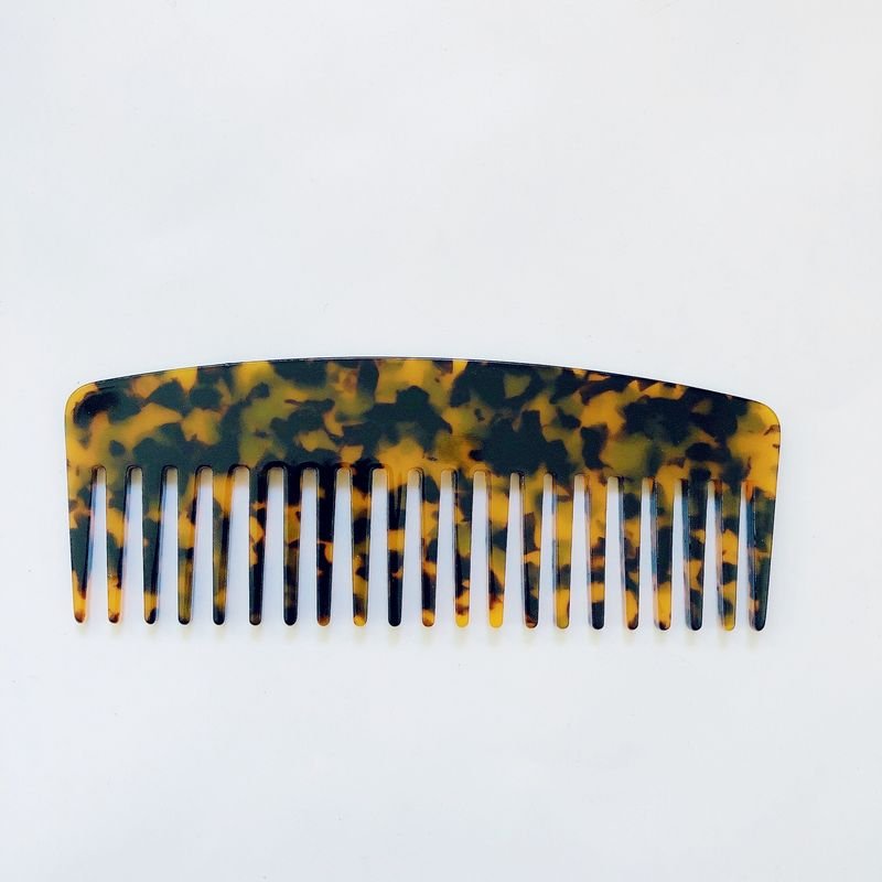 Women'S Simple Acetate Plate Anti-Static Marble Pattern Leopard Hairdressing Comb