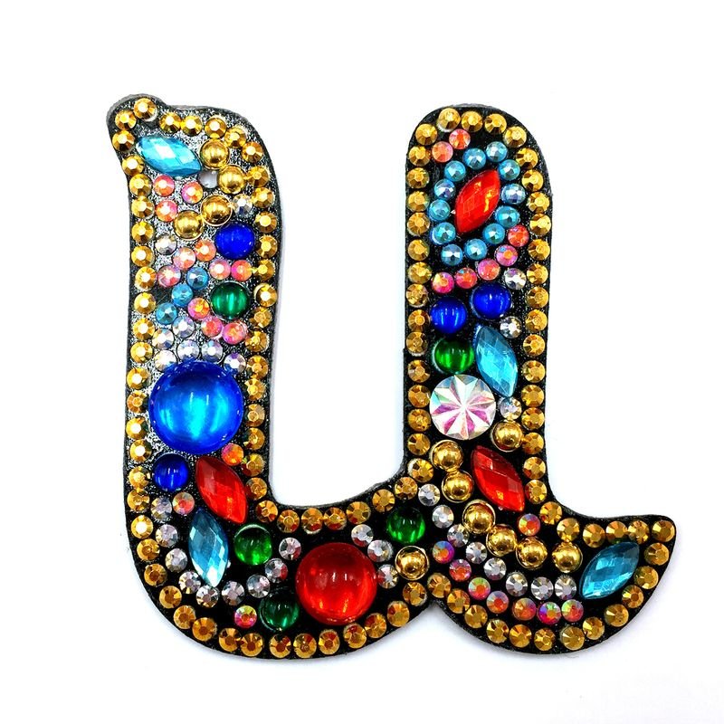 Fashionable 26 English Letters Handmade DIY Diamond Painting Keychain
