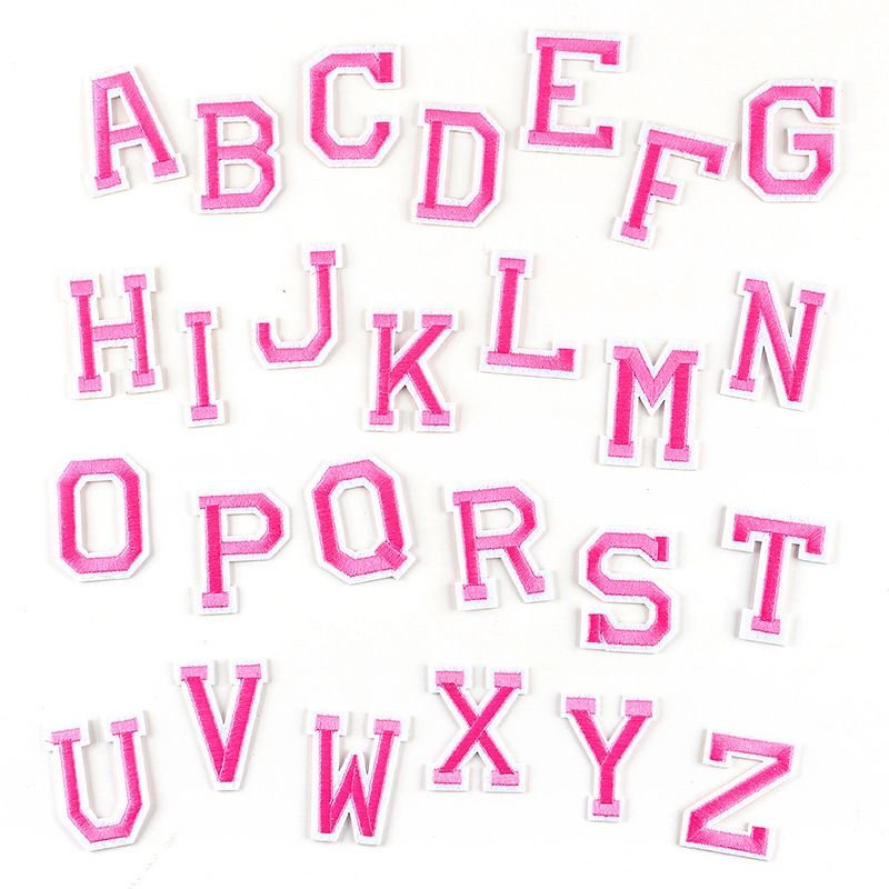 Iron Hot Melt Adhesive Computer Embroidery Label Multicolor 26 Letters Accessories