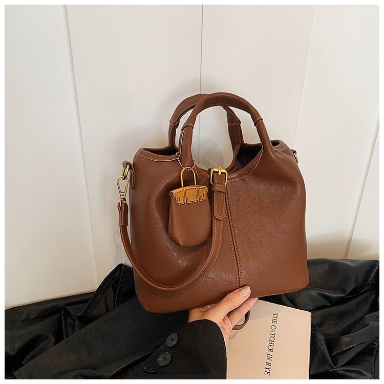Women Retro Casual Large Capacity PU Shoulder Bag