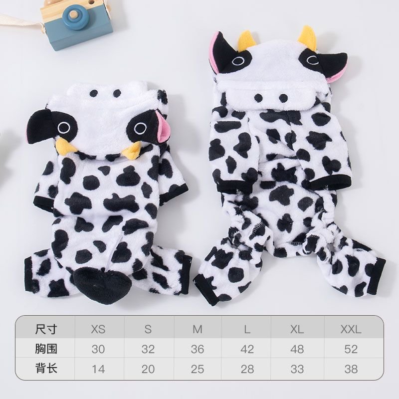 Autumn Winter Dog Clothes Warm Thickened Coral Fleece Pet Clothing