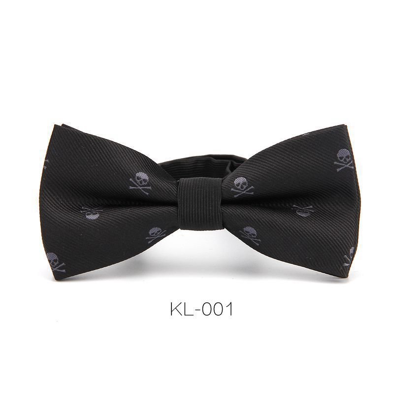 Men Unique Halloween Skull Pattern Bow Tie