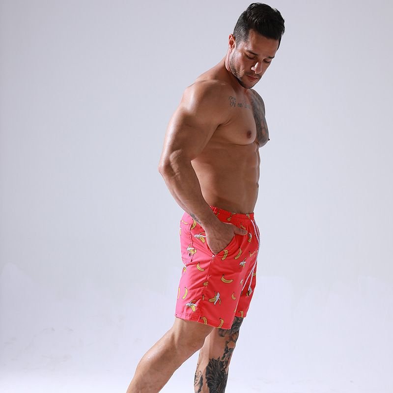 Men'S Casual Printed Quick-Drying Beach Surf Shorts