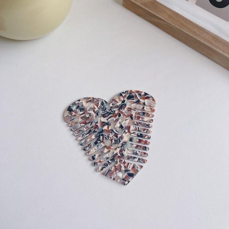 Women'S Fashion Cute Heart-Shaped Anti-Static Acetate Sheet Hairdressing Comb