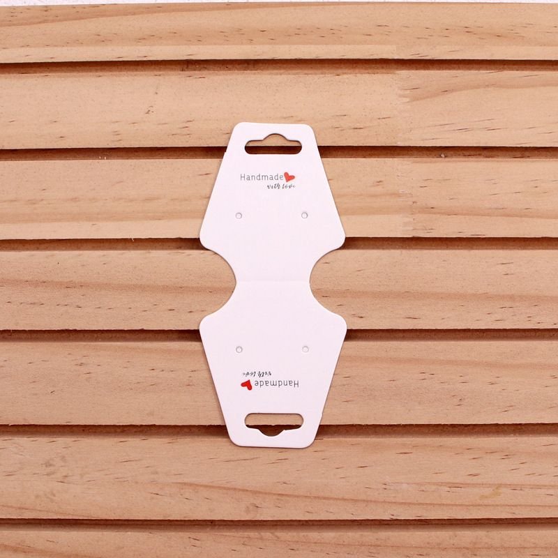 White Cardboard Earrings Necklace Display Jewelry Packaging Paper Card Tags