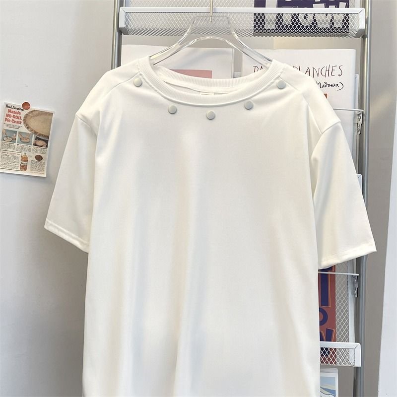 Men Fashion Casual Basic Solid Color Short Sleeve Round Neck T-Shirt