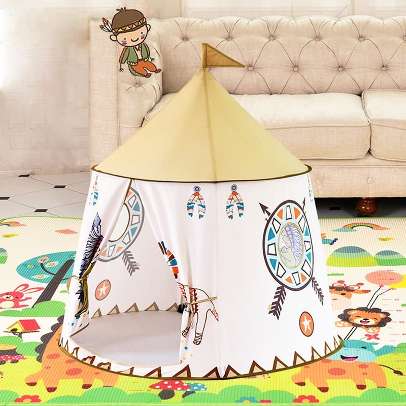 Kid Portable Indian Lion Castle Tent House