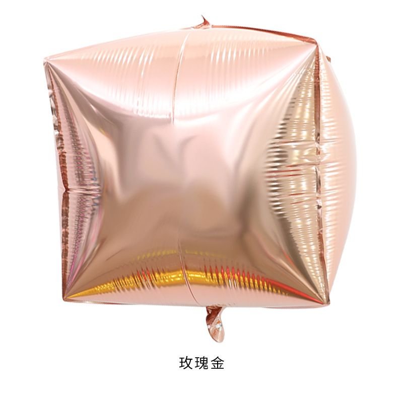 22 Inch Simple Creative Three-Dimensional Six-Sided Aluminum Balloon Holiday Party Decoration 20-Bag