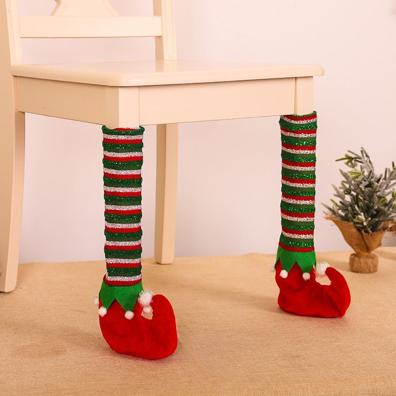 Christmas Decorative Table Chair Foot Cover
