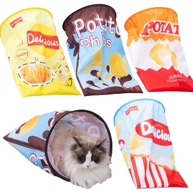 Pet Supplies Folding Ring Paper Cat Tunnel Self-Hei Toy