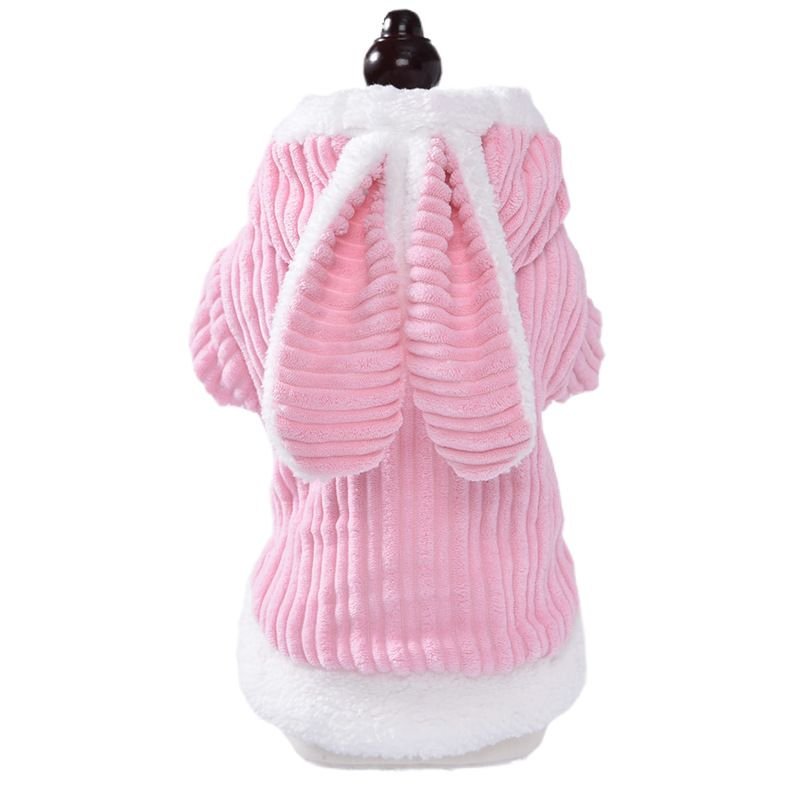 Autumn Winter Pet Dog Cat Thickened Fleece-Lined Rabbit Clothes