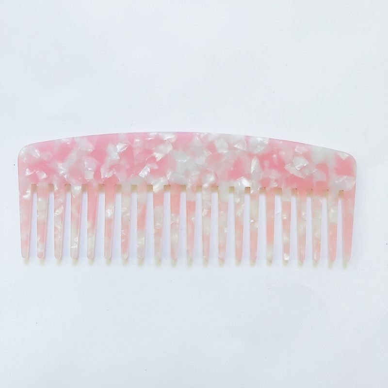 Women'S Simple Acetate Plate Anti-Static Marble Pattern Leopard Hairdressing Comb