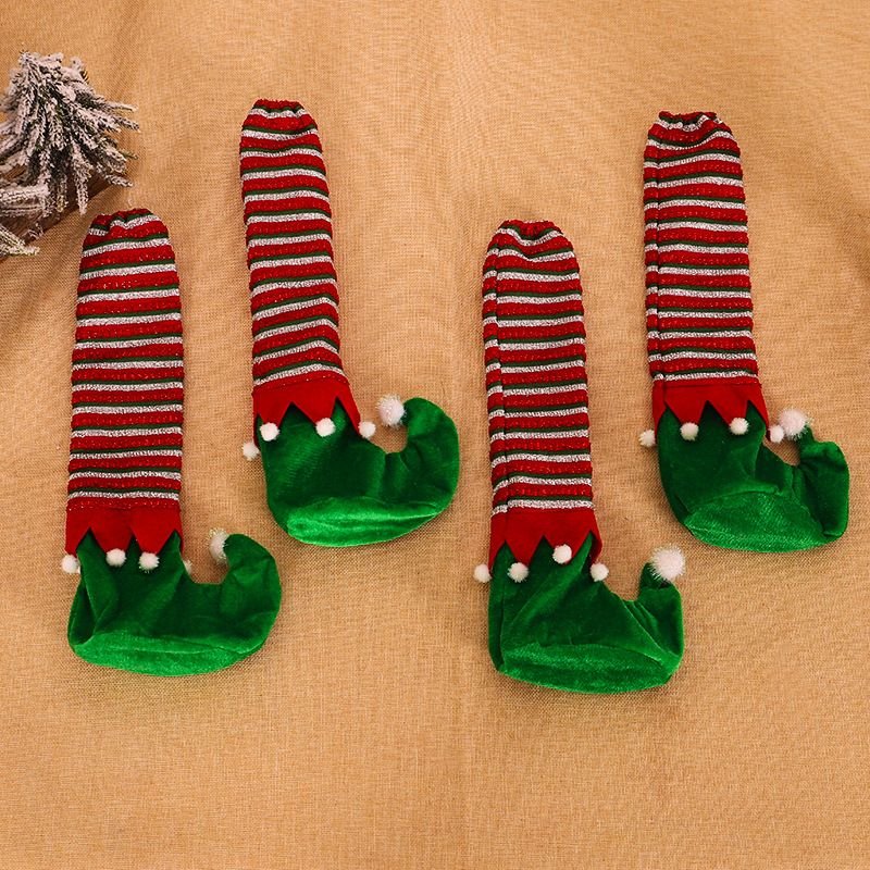 Christmas Decorative Table Chair Foot Cover