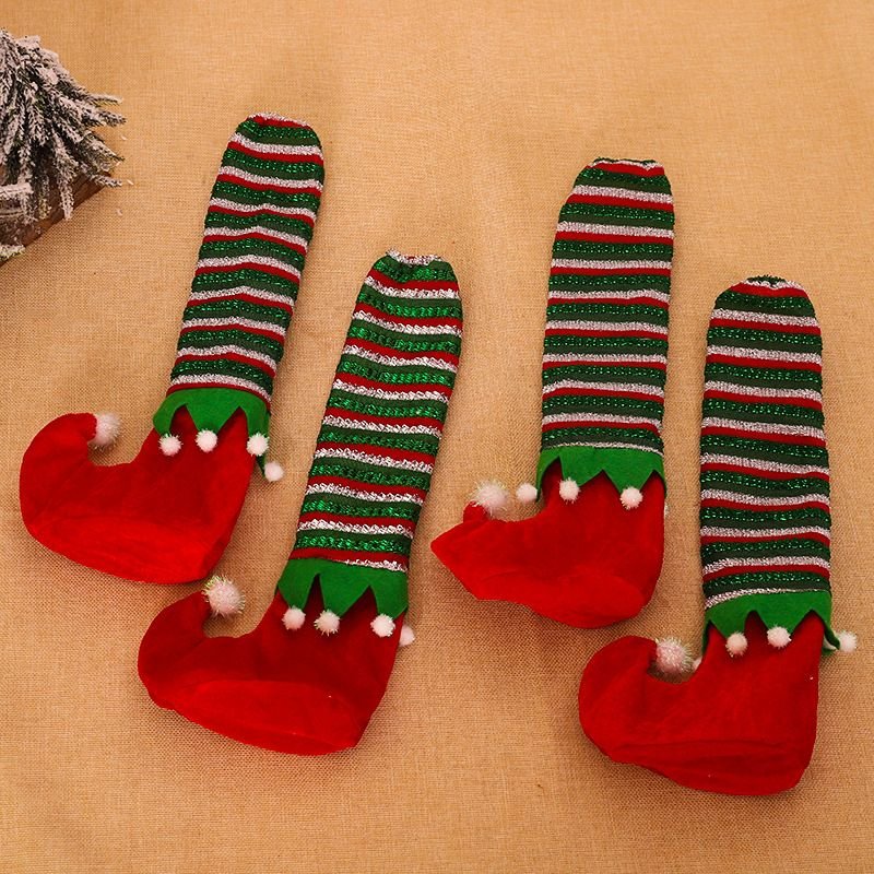 Christmas Decorative Table Chair Foot Cover