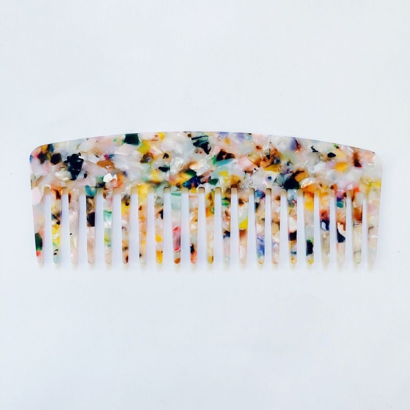 Women'S Simple Acetate Plate Anti-Static Marble Pattern Leopard Hairdressing Comb