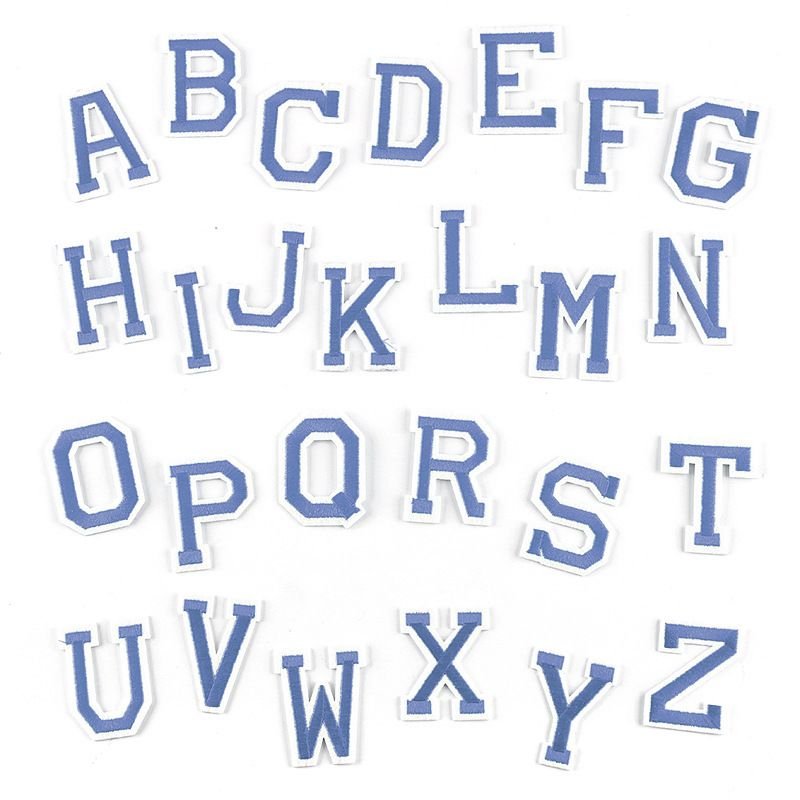 Iron Hot Melt Adhesive Computer Embroidery Label Multicolor 26 Letters Accessories
