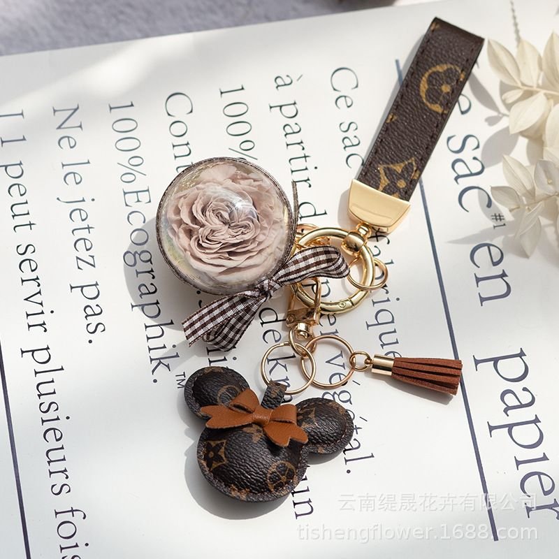 Eternal Flower Keychain Rose Gift Box