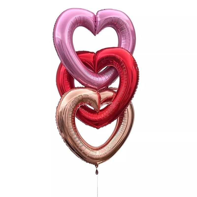 40 Inch Hollow Big Love Heart Aluminum Balloon Valentine'S Day Decoration Balloon