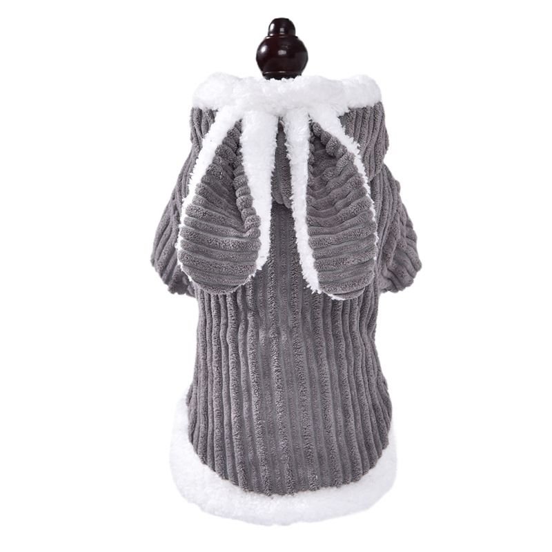 Autumn Winter Pet Dog Cat Thickened Fleece-Lined Rabbit Clothes